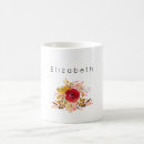 Search for pink and brown mugs Floral bouquet