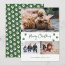 Search for paw prints christmas cards Green