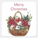 Search for poinsettia flowers stickers Merry christmas