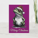 Search for funny frog christmas cards Whimsical