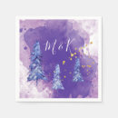 Search for purple christmas napkins Watercolor