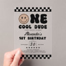 Search for one cool dude invitations Smile