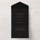 Search for gold heart wedding invitations Black and white
