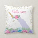 Recherche de licorne rose coussins Rose et or