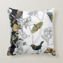 Search for black background pillows Bird