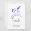 Recherche de licorne anniversaire invitations Aquarelle
