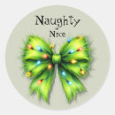 Search for naughty nice stickers Green