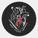 Search for heart disease ribbon stickers Awareness