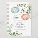 Search for botanical greenery gender reveal invitations Boy or girl