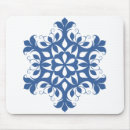 Search for snowflakes mousepads Blue