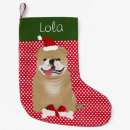 Search for english bulldog christmas stockings Green