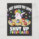 Recherche de cupcakes cartes postales Licorne