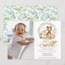 Search for wild one girl birthday invitations Gold foil