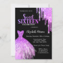 Search for cool sweet 16 invitations Glitter