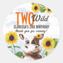 Search for girls second birthday stickers Two wild