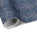 Search for fireworks wrapping paper Red white and blue