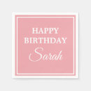 Recherche de joyeux anniversaire serviettes Rose