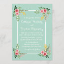 Search for pink and mint green invitations Roses