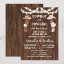 Search for cowboy gender reveal invitations Baby shower