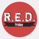 Recherche de troupes de soutien autocollants Porter rouge