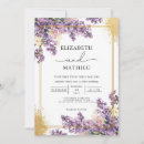 Search for lilac and gold wedding invitations Floral
