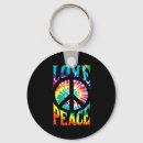 Search for hippie peace sign keychains Dye