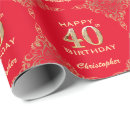 Search for 40th gift wrap Adult birthday