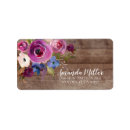 Search for blue floral return address labels Rustic
