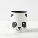 Recherche de visage de panda tasses Mignon