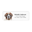 Search for saint bernard return address labels Puppy