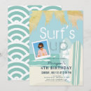 Search for surfer birthday invitations Palm trees