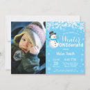 Search for snowman birthday invitations Winter onederland
