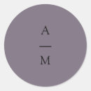 Search for purple monogram stickers Minimalist