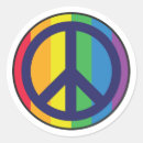 Search for rainbow peace sign stickers Anti war
