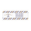 Search for gold anchor return address labels Stripes