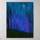 Search for tree silhouette landscape art Night sky