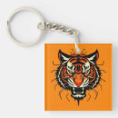 Recherche de tête de tigre porteclés Animal