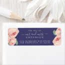 Search for floral navy blue return address labels Chic