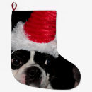 Search for boston terrier christmas stockings Santa