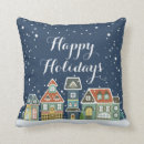 Search for christmas village pillows Whimsical