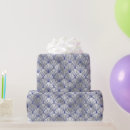 Search for blue and silver christmas wrapping paper Vintage