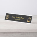 Search for attorney at law name plates Scales of justice