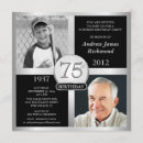 Search for silver 75th birthday invitations Black and silver