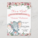 Search for floral elephant baby shower invitations Flower
