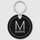 Search for plain black keychains For him