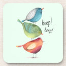 Recherche de oiseaux drôles dessous de verres Animaux