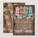 Recherche de western gender reveal invitations Rustique