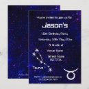 Search for taurus birthday invitations Constellation