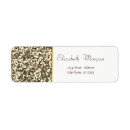 Search for gold glitter look return address labels Stylish