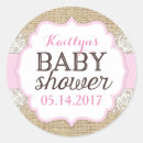 Search for rustic burlap and lace stickers Baby shower